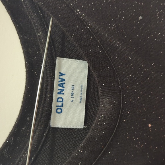 Long sleeve black speckled girls shirt - Picture 3 of 3